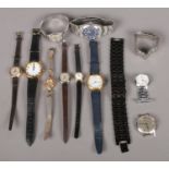A quantity of manual wind, quartz and digital wristwatches. To include examples from Rotary