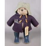 A 1970's original Paddington Bear figure, produced by Gabrielle Designs, with navy overcoat and felt