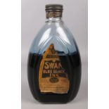 A Mabie, Todd and Co. Ltd. Swan blue black ink bottle (over ½ full). Height: 24cm.