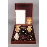 A Steiff limited edition British Collector's Baby Bear Set 1989-1993. No 1118 / 1847. Comprising