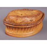 A Mehun game pie dish and cover. Comprising of tromp l'oeil pastry sides and printed Mehun,
