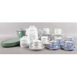 A quantity of ceramic's. Denby part coffee set- coffee pot, coffee cups/saucers, sugar bowl etc.