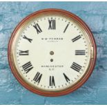 A W. Mc. Ferran mahogany fusee wall clock. 37cm diameter.
