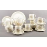 A Poole 'Melbury' part coffee set. Oven to Tableware -coffee pot, cups/saucers, plates etc