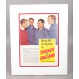 A mounted magazine cutting of signatures from Bobby Moore & Jack Charlton. H: 37cm W: 30cm. No