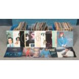 Three boxes of mixed records. Including OMD, Kylie Minogue, Lionel Richie, Erasure and Hall and