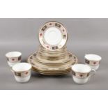 A quantity of Royal Crown Derby 'Derby Border' pattern teawares. Including plates, cups & saucers,