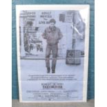 A large Italian film poster of Taxi Driver starring Robert De Niro. H: 140cm W: 100cm.