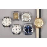 Six gents mechanical watches. Includes manual and automatic examples.