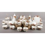 A large quantity of Royal Albert Old Country Roses dinner/teawares. Including teapots, cake stand,