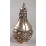 An early 20th century silver sugar caster Assayed Chester 1910. 32.75g.