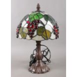 A Tiffany style table lamp & shade. 35cm height.