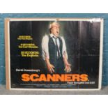 A large 'Scanners' film poster directed by David Cronenberg. H: 76cm W:100cm. Tear in middle and