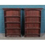 A pair of mahogany delph racks.