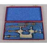 A vintage French watchmaker's Jacot tool. Case inscribed 'Tour a Pivoter'.