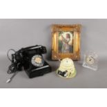 A small collection of miscellaneous. To include a mid 20th century GPO black Bakelite telephone: