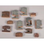 A small quantity of Sheffield printing blocks, mainly advertising garden tools by Thos. Staniforth &