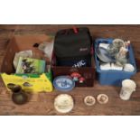 Three boxes of miscellaneous. Sylvac ware, Goebel , Royal Copenhagen etc