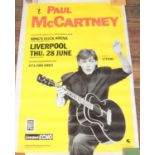 An original advertising poster showcasing Paul McCartney's 'Let It Be Liverpool' set on 28th June