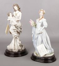 Two Capodimonte style figurine's by Berger. 40.5cm height.