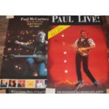 A series of six promotional concert posters for Paul McCartney.