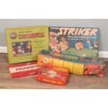 A collection of mostly vintage games. Monopoly, The New Subbuteo 'Continental', Striker, Sport