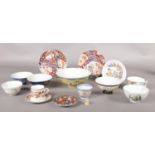 A quantity of mostly oriental ceramic's. Plates, bowls, cup/saucer etc