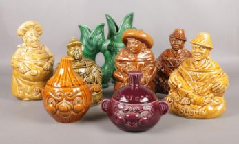 A quantity of assorted ceramic's. Vintage Sadler tea, coffee, sugar storage jars, Sadler novelty
