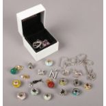 A Link London silver chain and collection of charms. Including Lovelinks, Amore & Baci, Chrysalis,