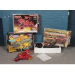 Three boxed toys. To include a Scalextric 200 complete with cars, a Manta Force 'Red Venom'