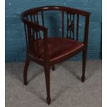 A mahogany bentwood elbow chair.