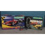 Two boxed Scalextrics & two Policar BRM F1 & Lotus F1. To include Formula One X3 McLaren