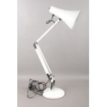 A 20th Century articulated Anglepoise (Model 90) desk lamp. (White) H: 79cm. In working order.