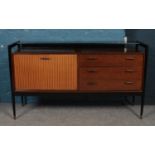 An F Wrighton & Sons teak sideboard. Height 89cm, Width 154cm, Depth 50cm.