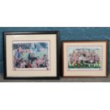 Two Alan Damm's framed prints. Limited edition 88/500, commemorating Sheffield United's promotion to