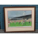 Alan Damms framed limited edition print. 12/100, F.A. Cup final 25th April 1936- Arsenal v Sheffield