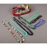 A quantity of costume jewellery beads.