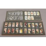 Two cigarette card albums. Gallaher- Wild flowers, Film partners, Will's Cigarettes Flags of the