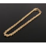 A 9ct gold gold bracelet. 1.67g. 18cm.