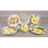 Ten assorted plates. To include Royal Victoria Wade floral plates, Fenton China and an oriental