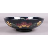 A large Moorcroft pottery bowl in the Oberon pattern, designed by Rachel Bishop. 26cm diameter.