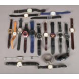 A collection of twenty Men's wristwatches, to include examples from Lorus and Red Herring.