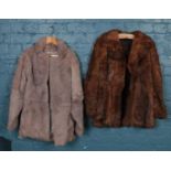 Two Ladies Jackets. To include a Rabbit fur jacket (size 14) & one other similar (size 12).