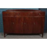 A mahogany bowfront sideboard. (94cm x 137cm)