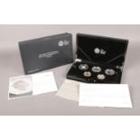 A Royal Mint Limited Edition Silver Proof Coin Set 2017. Comprising of five commemorative coins such