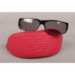 Emporio Armani sunglasses with embossed case.