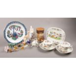 An assortment of ceramics. To include a Royal Doulton salt glaze stoneware tumbler and pepper pot, a