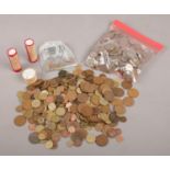 A large quantity of British and world coins. 4.3kg.