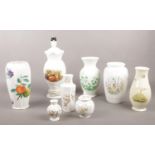 A collection of Aynsley ceramic's. 'Georgian fruit', 'Edwardian Kitchen garden' 'Just Orchids'.