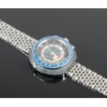 A Gentlemen's Sicura Chronographe wristwatch with 17 jewel movement. In working order, strap missing